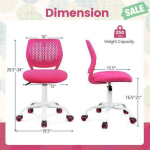 Ergonomic Children Study Chair with Adjustable Height-Pink