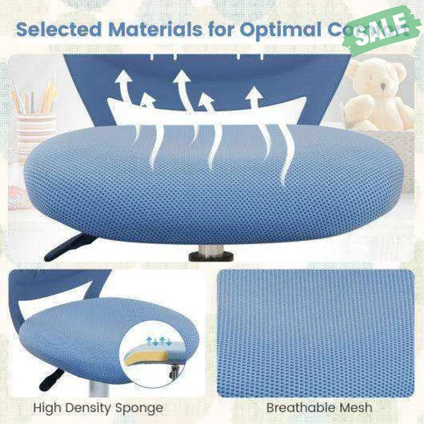 Ergonomic Children Study Chair with Adjustable Height-Blue