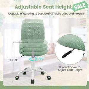 Ergonomic Children Study Chair with Adjustable Height-Green