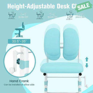 Ergonomic Height-adjustable Kids Study Chair with Double Back Support-Pink Pink Kids Chairs & Seating