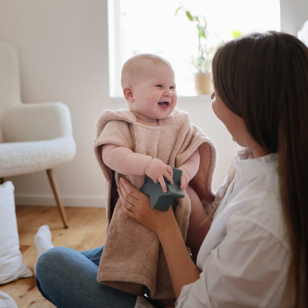 Mushie Bear Poncho Hooded Towel 100% Organic Cotton