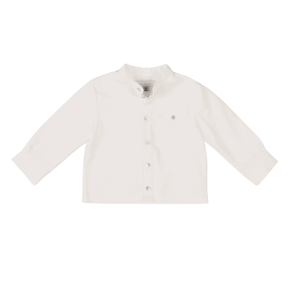 ETON | Boys Ivory Collarless Cotton Shirt