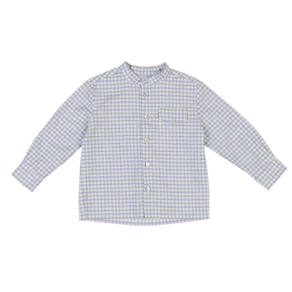 ETON | Boys Purple & Grey Vichy Cotton Shirt