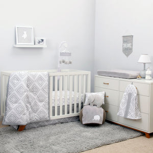 NoJo Dreamer Grey and White Elephant Musical Mobile