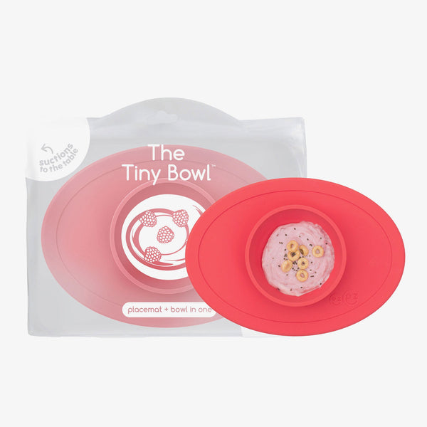 Tiny Bowl for babies, angled view showcasing its cute design and perfect size for little hands.