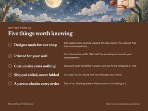 Watercolor Moonlit Court Basketball Wall Mural, image 10