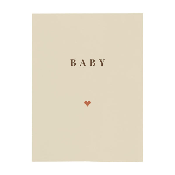 Personalize the Baby Surname minky baby blanket in oat with your baby's name