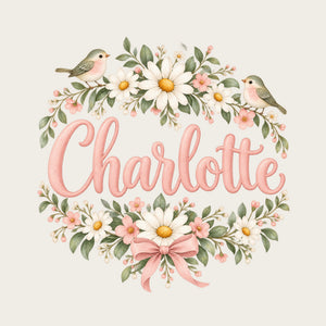 Personalised Garden Birds Name Wall Decal, image 1