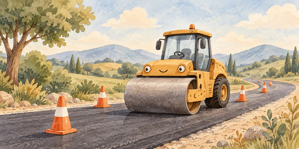 Watercolor Road Roller Wall Mural, image 3