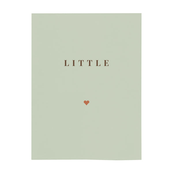 Personalize the Little Name minky baby blanket in sage with your baby's name