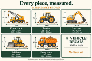 Construction Truck Wall Decals, Set of 5, image 7