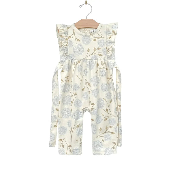 Flutter Long Romper - Hydrangea