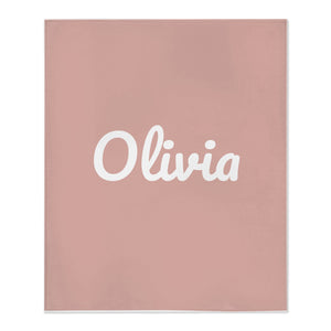 Classic Name toddler minky blanket in blush