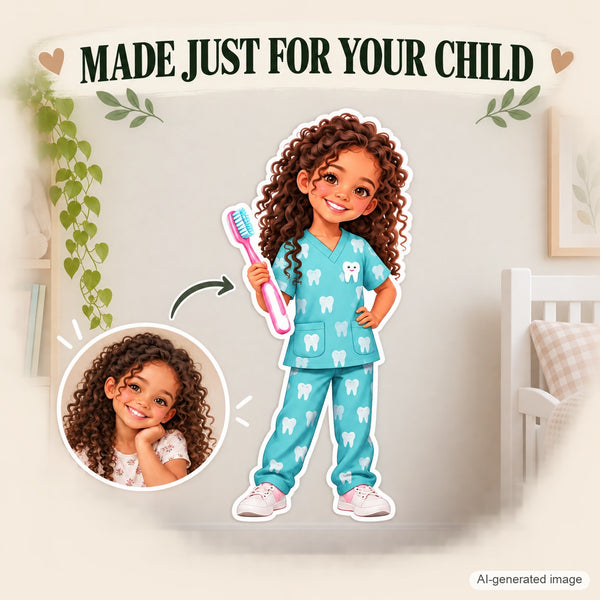 Personalized Dentist Wall Decal from Photo, Dream Job Sticker, image 13