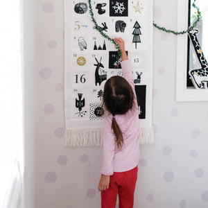 24 Pocket Advent Calendar featuring winter animals, perfect for Christmas celebrations. Angle 4 view.