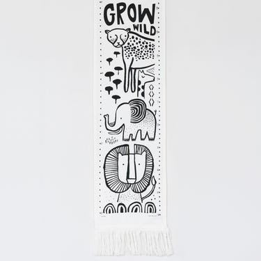 Canvas Safari Growth Chart for Kids' Room Decor - Fun and Functional Wall Art