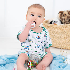 Boys Fairway Shortie Golf Romper - MOOGCO Baby