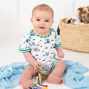 Boys Fairway Shortie Golf Romper - MOOGCO Baby
