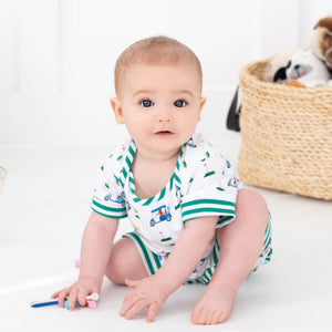 Boys Fairway Shortie Golf Romper - MOOGCO Baby