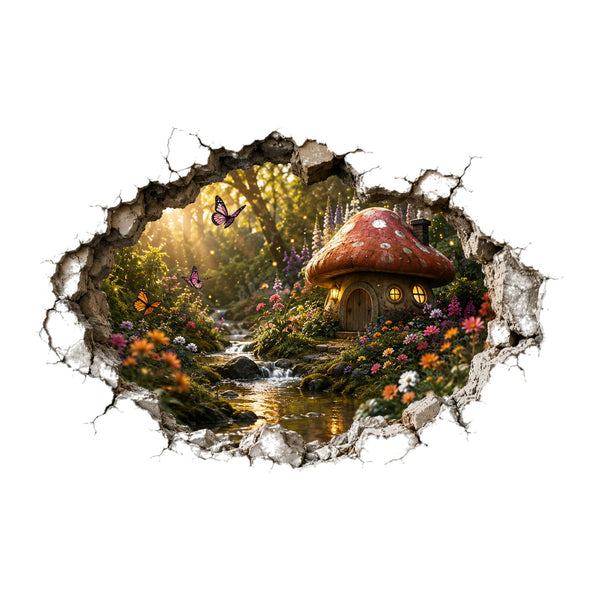 Fairy Garden 3D Wall Sticker - product only on white background