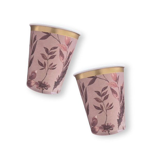 Fall Floral Leaf Floral Party Cup (8pcs)