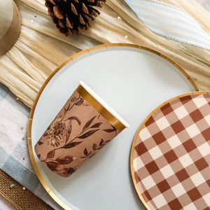 Fall Floral Leaf Floral Party Cup (8pcs)