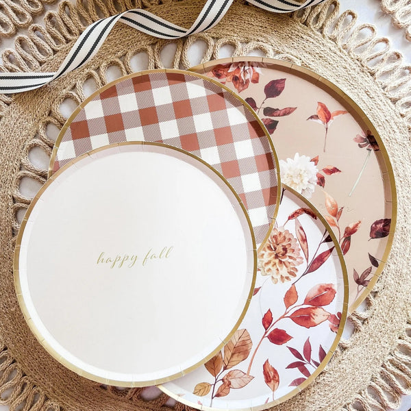 Fall Leaf Small Paper Plate (8pcs)