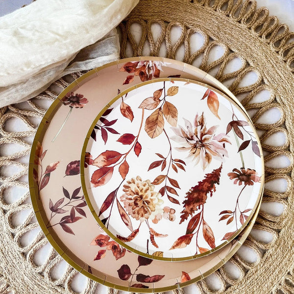 Fall Leaf Small Paper Plate (8pcs)