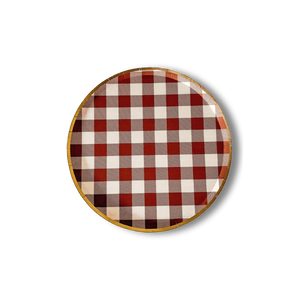 Fall Plaid Dessert Plate (8pcs)