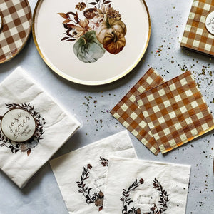 Fall Pumpkin Give Thanks Large Paper Napkins (16pcs)