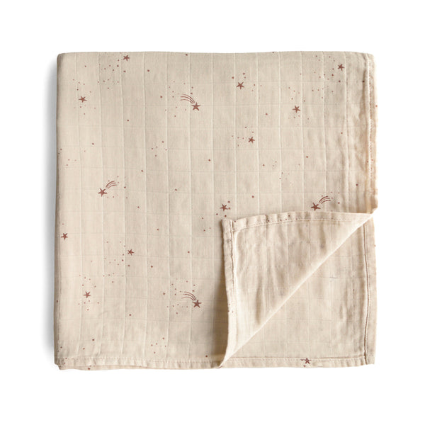 Mushie Organic Cotton Muslin Swaddle Blanket extra soft