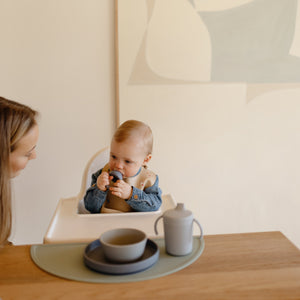Mushie Silicone Suction Bowl for Babies Learning to Feed