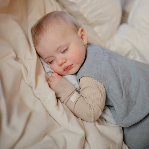 Mushie Organic Cotton Sleep Bag lightweight breathable two-way zipper