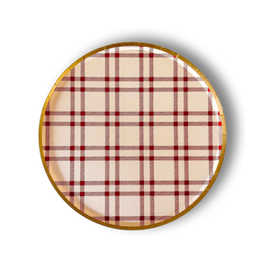 Farmhouse Red Plaid Paper Party Plate (8pcs)