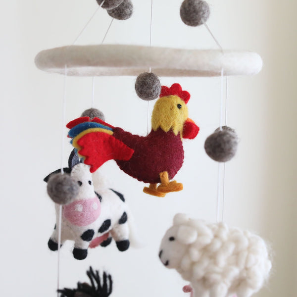 Farmland Animal Baby Mobile