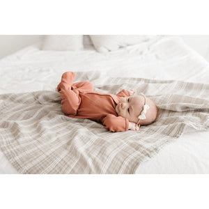 Organic Cotton Baby Swaddle Blanket - Desert Mist
