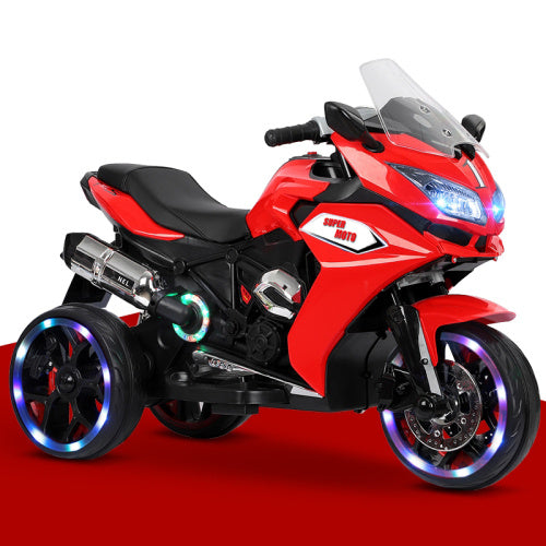 Kids' 12V Electric Motorcycle with Light-Up Training Wheels