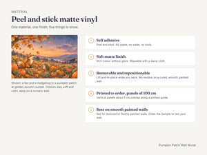 Watercolor Pumpkin Patch Halloween Wall Mural, image 7