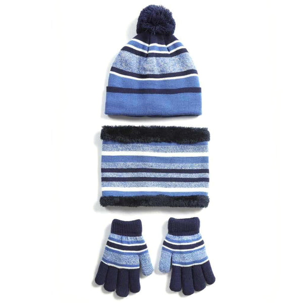 Kids Winter Warm Knitted Hat Scarf Gloves Set