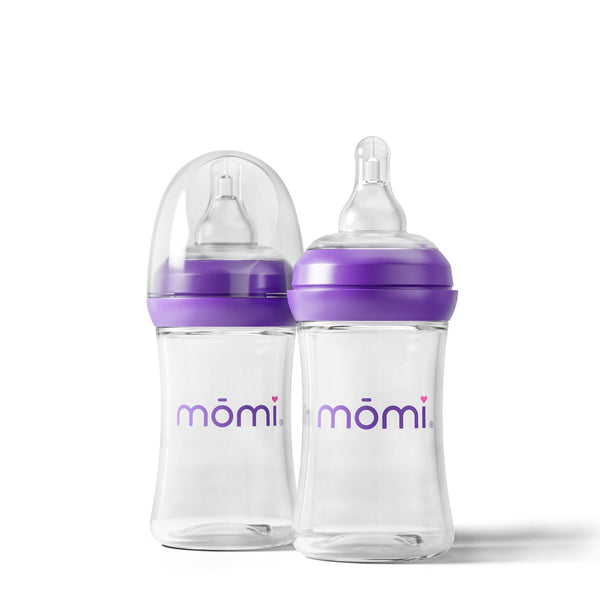 mōmi breast-like bottle 2-set, 4oz for babies - ideal for feeding and comfort.