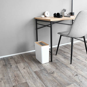 Trash Can - Rectangle - Steel + Wood