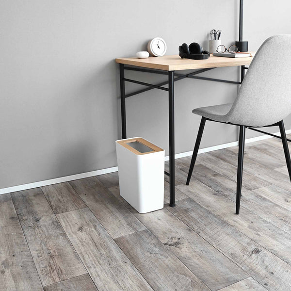 Trash Can - Rectangle - Steel + Wood