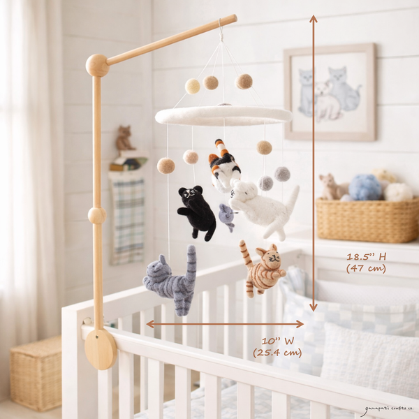 Felt Cat Baby Mobile