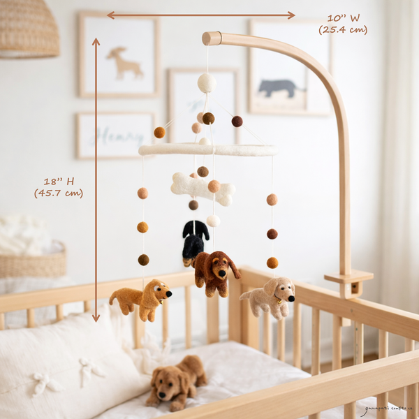 Felt Dachshund Dog Baby Mobile