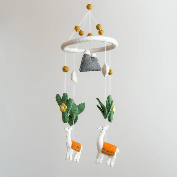 Felt Baby Mobile - Llama