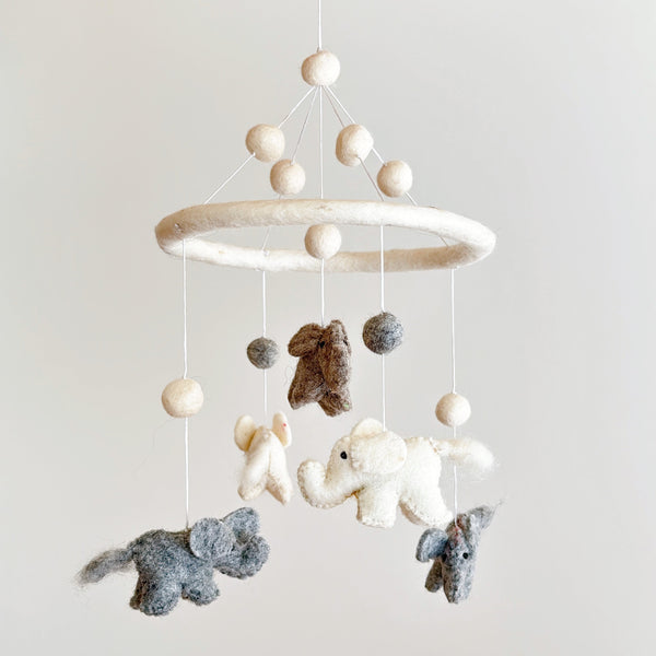 Felt Baby Mobile - Mini Elephant