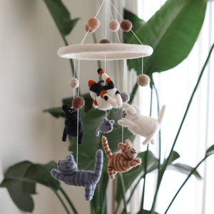 Felt Cat Baby Mobile