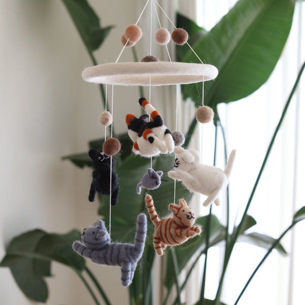 Felt Cat Baby Mobile