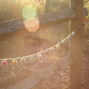 Felt Color Ball Lightbulb Garland