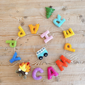 Felt Garland - Happy Camper